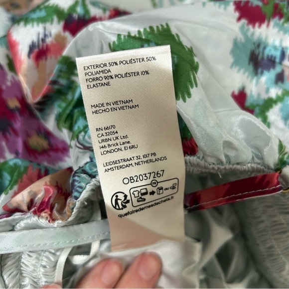 NWT BHLDN Apron-Top Jacquard Midi Dress Floral Spaghetti Strap Dress Size Small - Picture 9 of 15